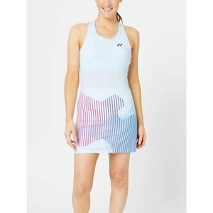 NWT Yonex New York Tennis Dress L Crystal‎ Blue Racerback Athletic Activewear